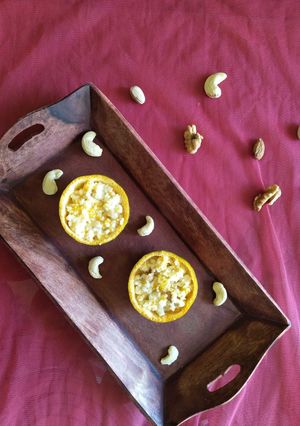 A picture of Paneer orange halwa.