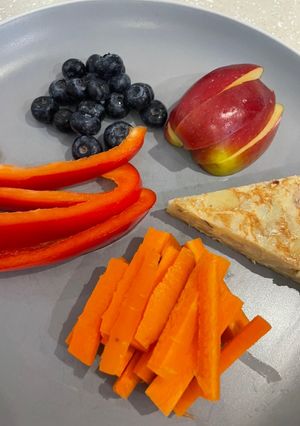 A picture of Rainbow Pick & Mix Lunch Plate.