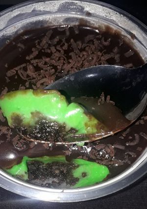 Foto resep Desert pandan coklat lumer