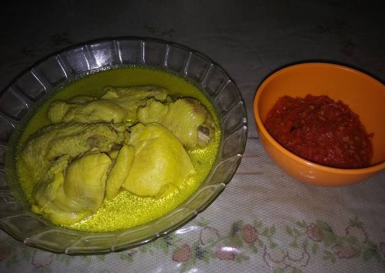Opor ayam + sambal bawang