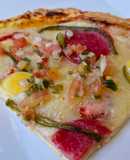 Pizza con base de pollo