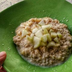 A picture of Pear and Banana Oats (Toddler Meal).