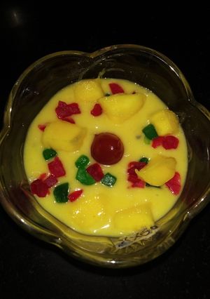 A picture of Mango custard.