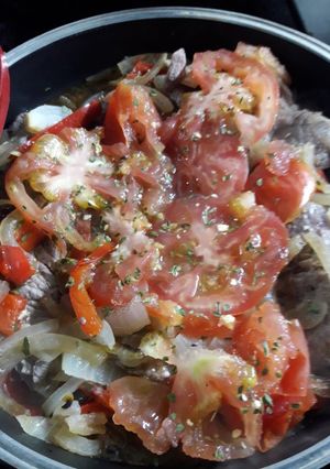 Una foto de Bifes a la criolla