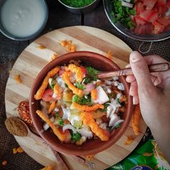 A picture of Kurkure Bondhi Chaat.