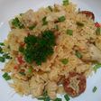 Arroz perfumado con chorizos y pechuga de pollo