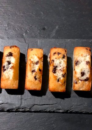 Une photo de Financiers coco et pépites de chocolat