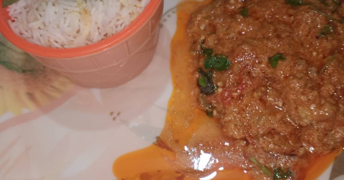 Baingan ka bharta with boil rice Recipe by Umme Ali Cookpad