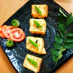 A picture of Suji ka khatta Dhokla.