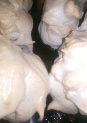 Una foto de Manzanas asadas con merengue y miel