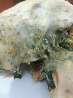 Una foto de Volován relleno de espinacas a la crema