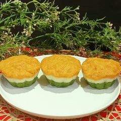 Tri colour Dhokla A picture of Tri colour Dhokla.