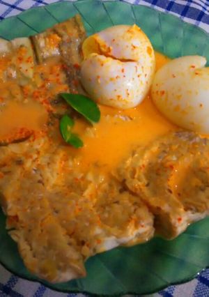 Foto resep Pecel 3t ~ tempe, telur dan terong ala Malang
