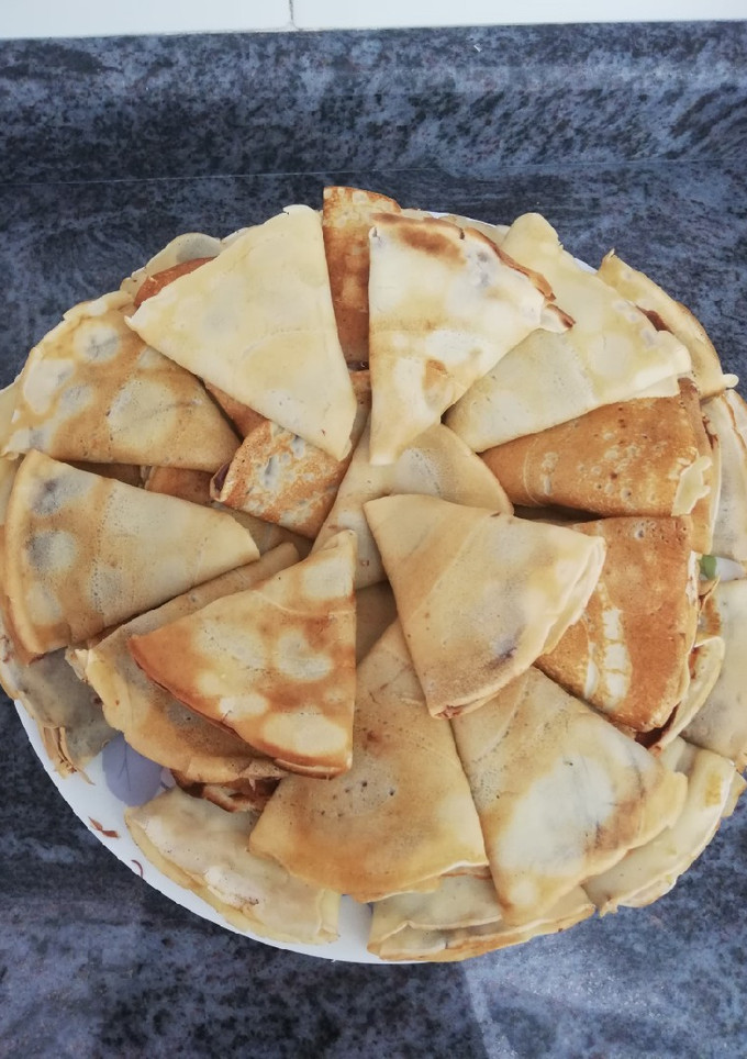 Una foto de Creps caseros de Nutella y plátano