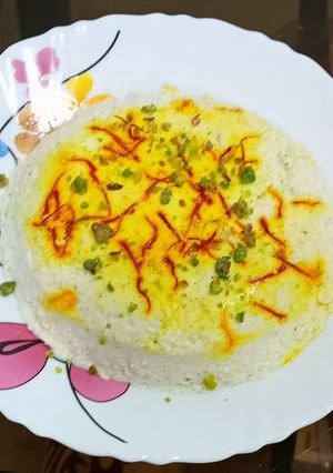 A picture of Bhapa Chhena Sandesh.