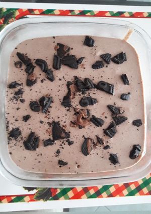 Una foto de Postre cremoso, delicioso y chocolatoso