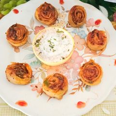 A picture of HealthyTasty chatpata suji steam vegetable momos with masala curd for internationa women,s day.