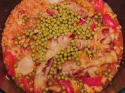Une photo de paella rapide