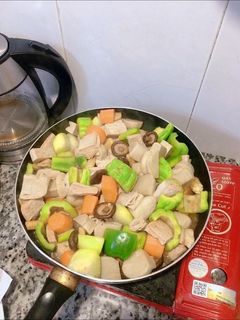 Hình của món Sườn chay xào rau củ.