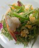 แตงกวาผัดไข่กับกุ้ง
