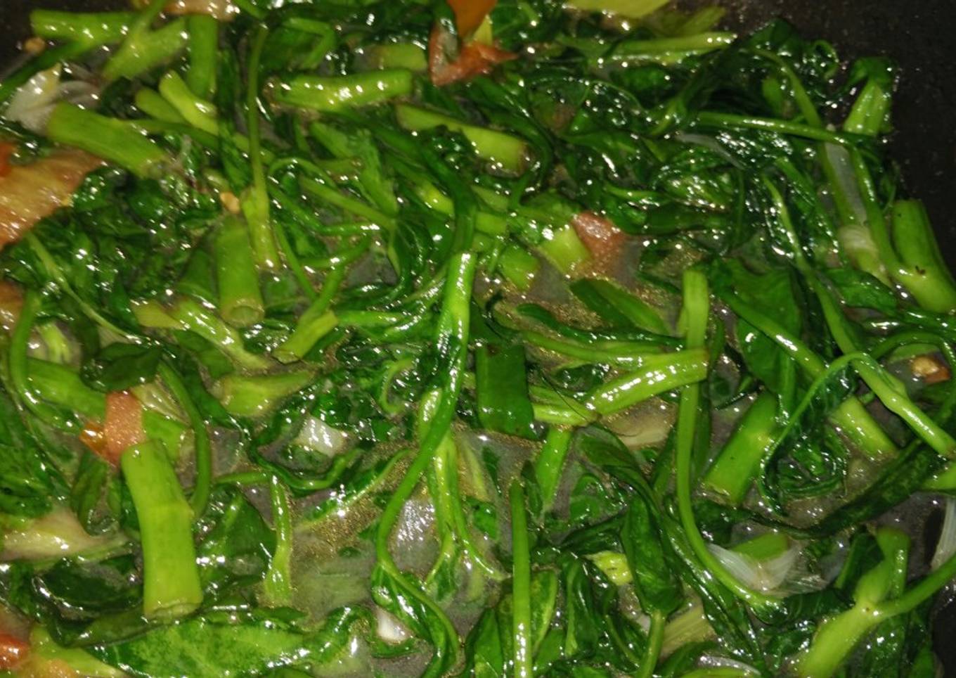 Recycle Rendang-Kangkung tumis daging
