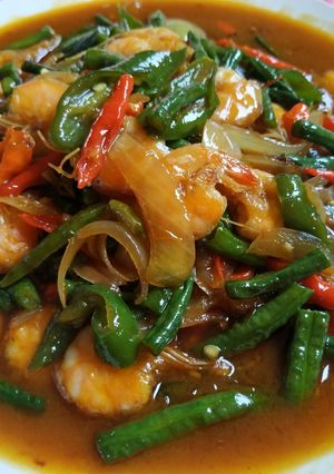 Foto resep Udang Kacang Panjang saus tiram