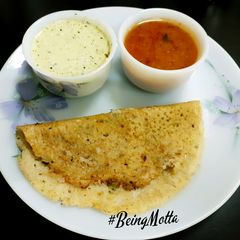 A picture of Red Rice Onion Dosa.