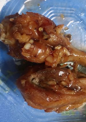 Hình của món Gà chiên bơ tỏi mật ong.