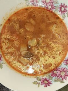 Zöldséges újkrumpli leves recept fotója