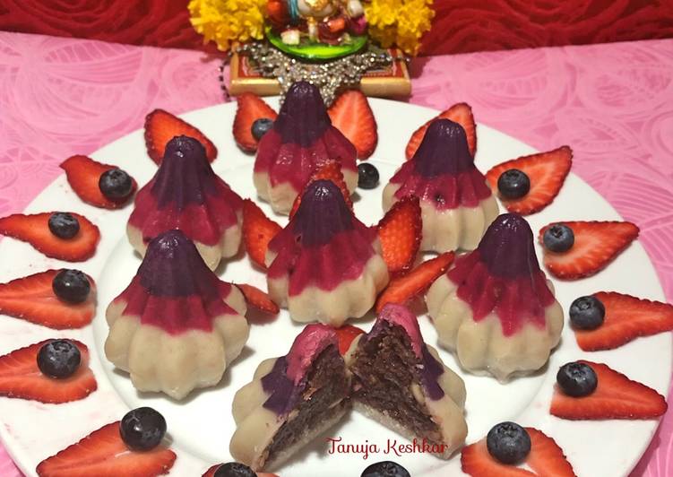 How to Make Favorite Strawberry and blueberry Modak