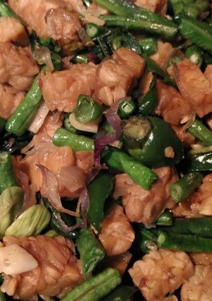 Foto resep Tumis Pete Tempe Kacang Panjang