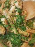 Prawns spinach Rigatoni