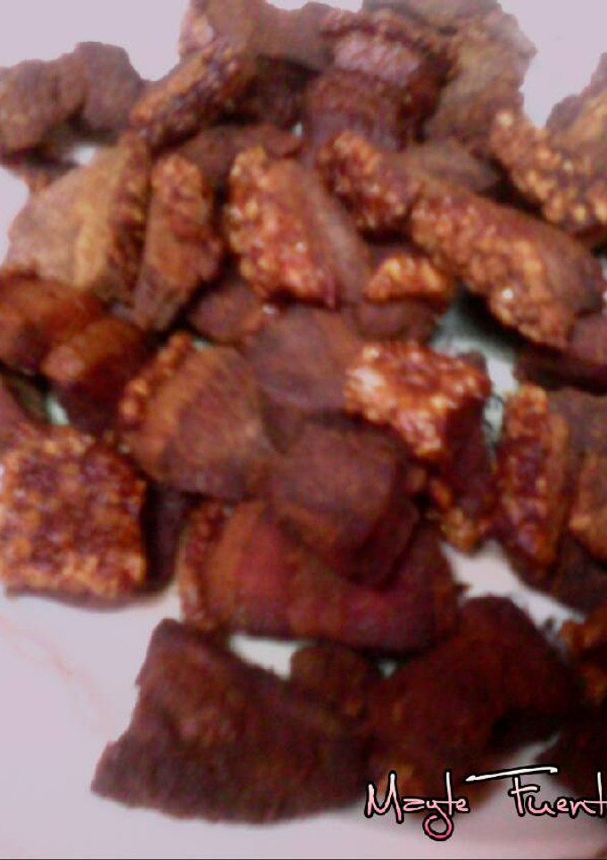 Una foto de Torreznos de panceta adobada