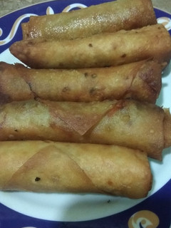 A picture of Chicken fried rolls.. refer a friend #faryferoz.