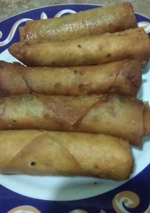 A picture of Chicken fried rolls.. refer a friend #faryferoz.