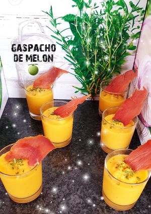 Une photo de Gaspacho de melon 🍈 # août