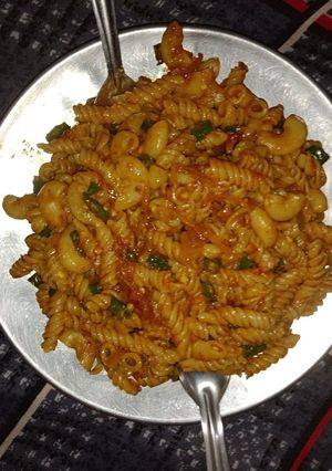 मसाला पास्ता (masala pasta recipe in Hindi) रेसिपी मुख्य फोटो