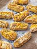 Maravilhosas barritas crocantes de polenta