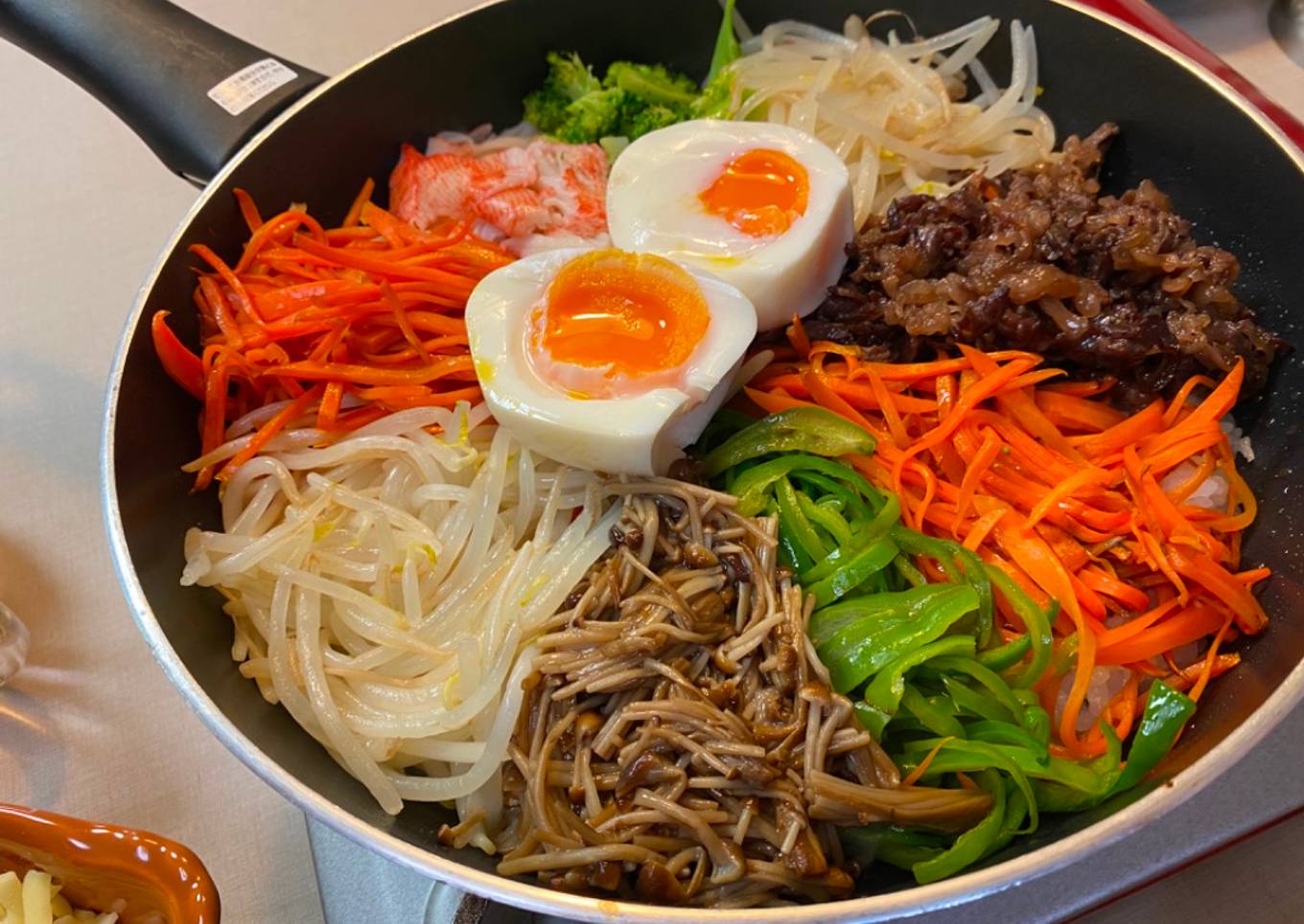 Korean Bibimpab on the party table