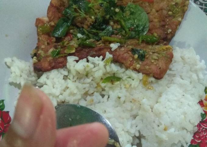 Tempe Sambal mentah simple