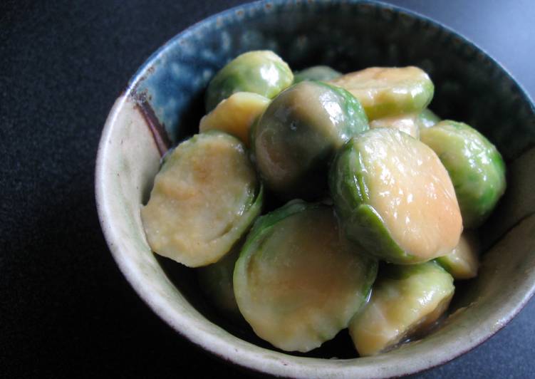 Simple Way to Prepare Homemade Brussels Sprouts With Sweet Miso Sauce