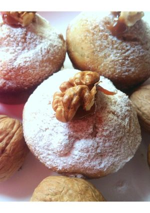 Una foto de Muffins de vainilla y nueces (sin manteca)