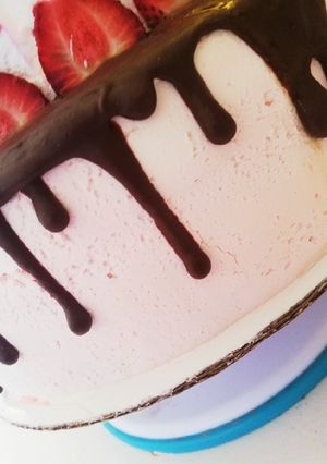 Una foto de Pastel de dos sabores con cheesecake de Oreo