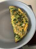 Tortilla de espinacas rellena