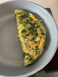 Una foto de Tortilla de espinacas rellena