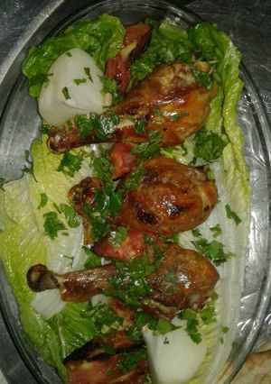 صورة لوصفة افخاذ دجاج شوي