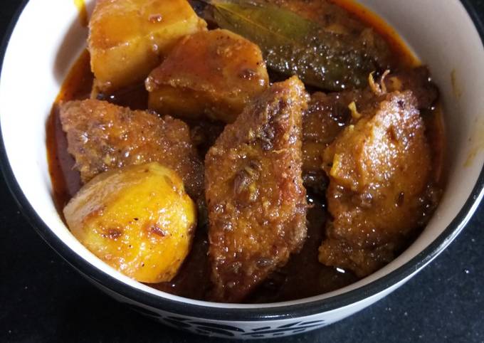 Recipe of Super Quick Chana dal-cabbage cake in gravy