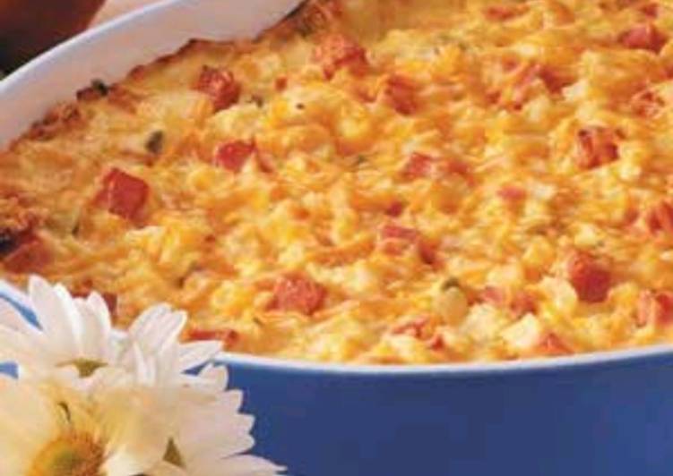 Recipe of Ultimate Cheesey Ham &amp; Hash Brown Bake