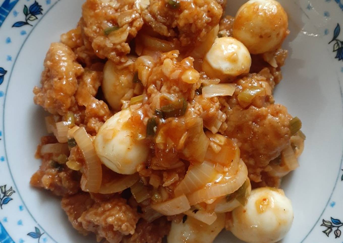 Tahu Puyuh Saus Pedas Manis