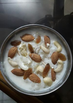 A picture of Sabudana kheer.
